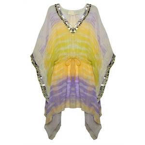 NEW MALIBUTIQUE indian princess cover up in lime and purple ombre